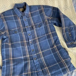 Vintage Flannel Jacket Shirt Jacket Quilted Lined Gorpcore Grunge Medium Weight